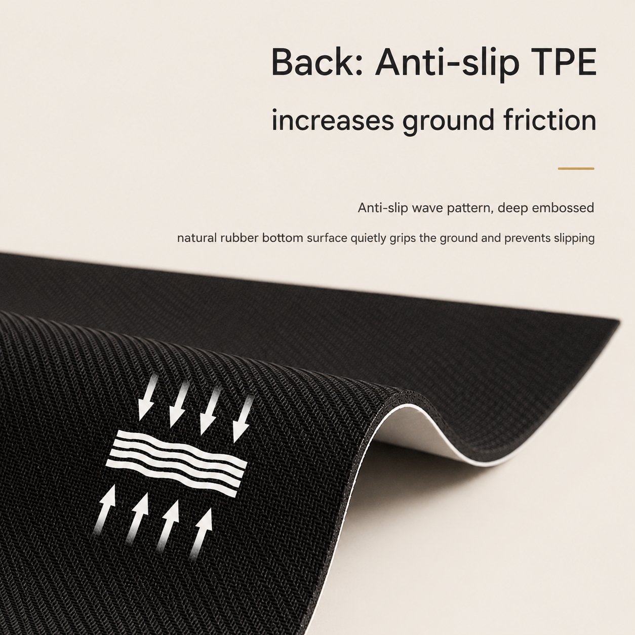 The back of a Pet Feeding Mat showing that it's non slip