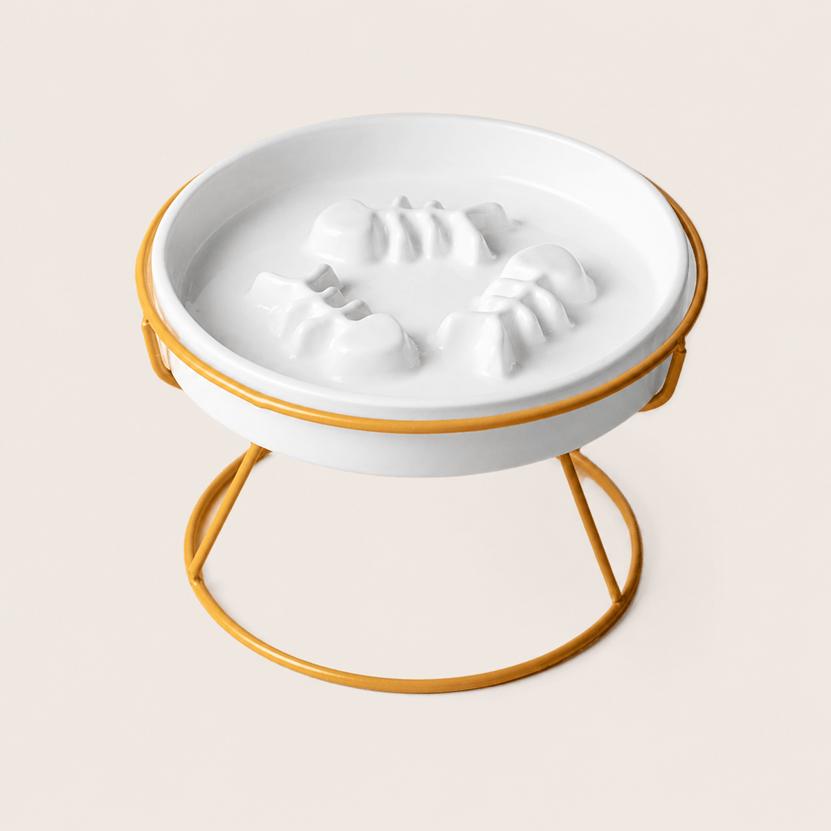 Ceramic Elevated Slow Feeding Cat Bowl with Stand - Coco & Harley - Pet Care > Cat Supplies > Cat Bowls, Feeders & Waterers - V528-PET-BOWL-BLACK-BLACK-796412
