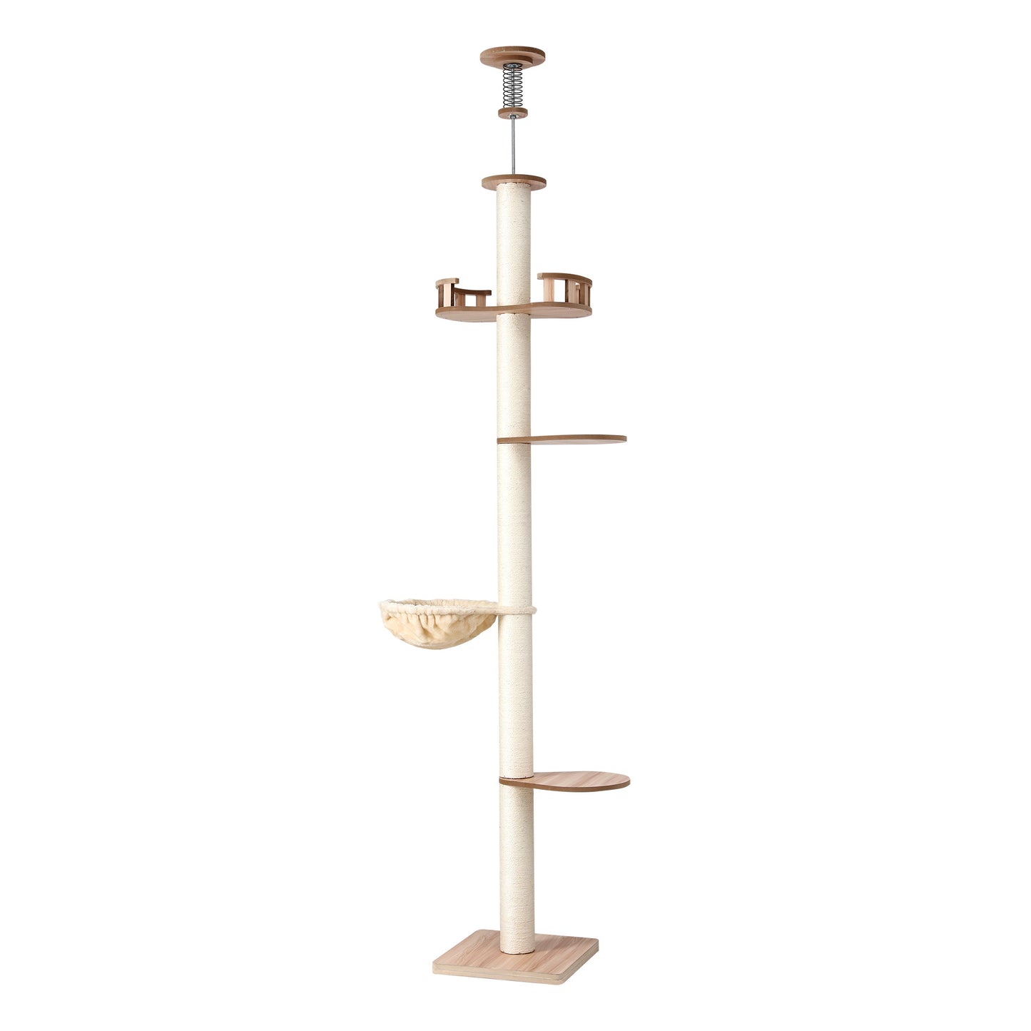 i.Pet Floor to Ceiling Cat Scratching Tree Beige 270cm - Coco & Harley - Pet Care > Cat Supplies > Cat Scratching Posts - PET-CAT-POLE-W-BE