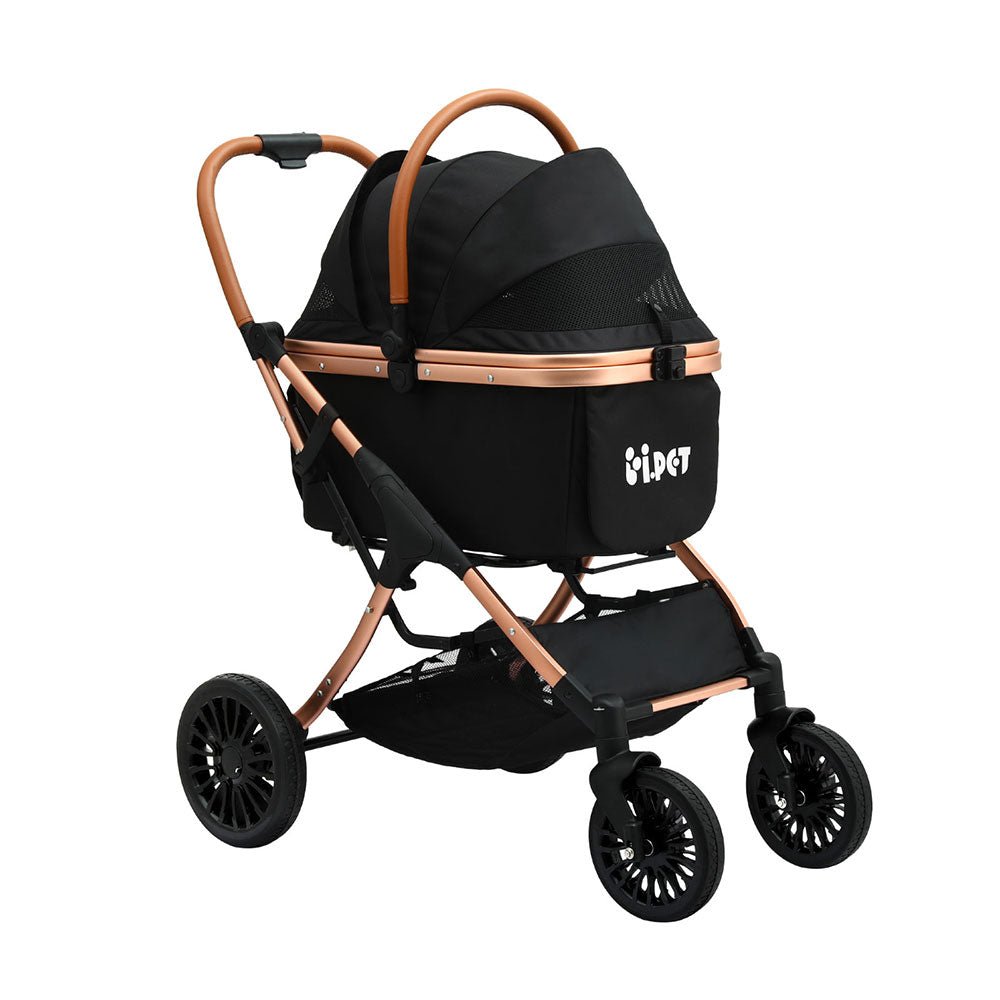 i.Pet Pet Stroller Large 4 Wheels - Coco & Harley - Pet Care > Dog Supplies > Dog Carriers & Crates - PET-STROLLER-106-BK