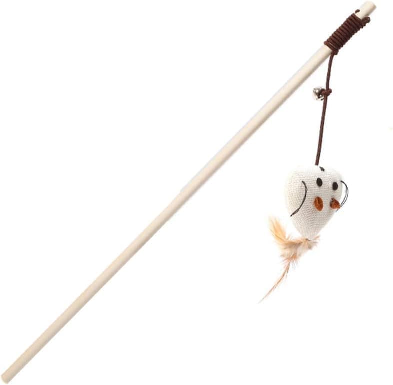 Interactive Feather Wand Cat Toy Set