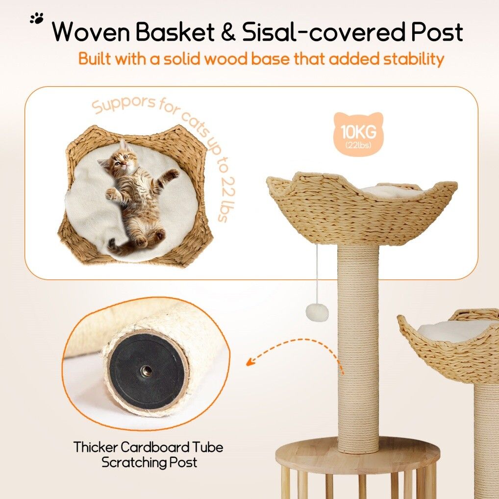 Cat Tree Condo 99cm - Coco & Harley - Pet Care > Cat Supplies > Cat Scratching Posts - V178-66925