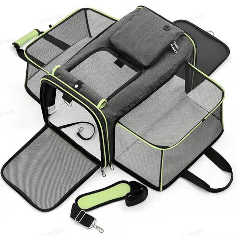 Foldable Pet Carrier Large - Coco & Harley - Pet Care > Cat Supplies > Cat Carriers & Crates - V888-ELOSUNG13141