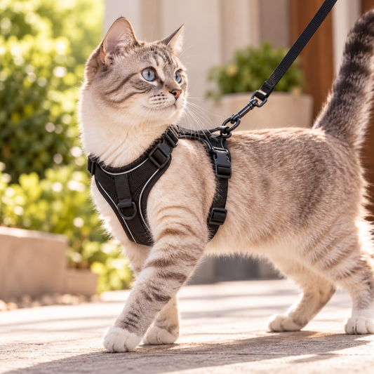Adjustable Cat Harness and Leash Set - Small