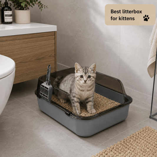 High Side Cat Litter Box with Scoop - Coco & Harley - Pet Care > Cat Supplies > Cat Litter - V178-62227