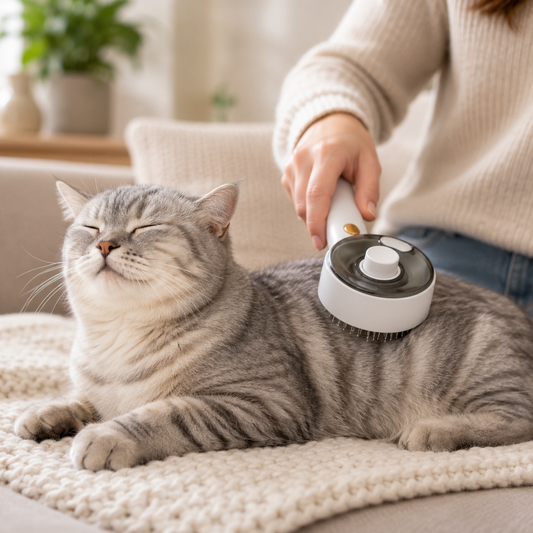 Cat Grooming Spray and Massage Brush