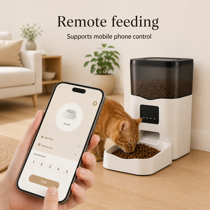 i.Pet Smart Pet Feeder with App Control supporting remote feeding
