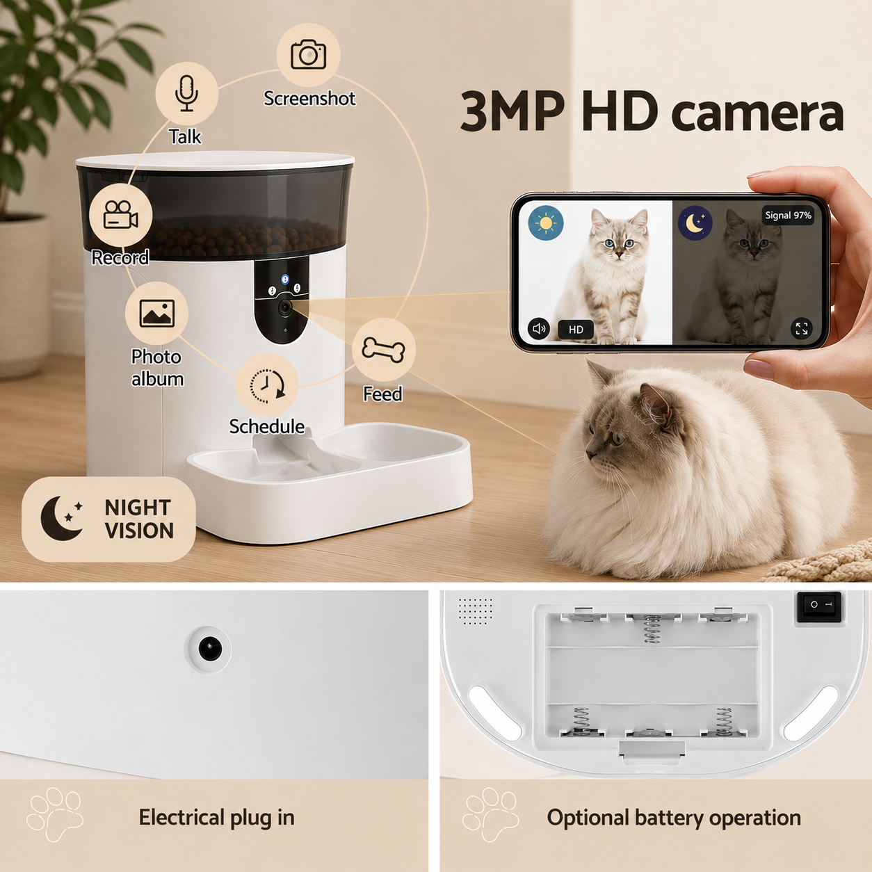 i.Pet Smart Pet Feeder with Camera with night vision