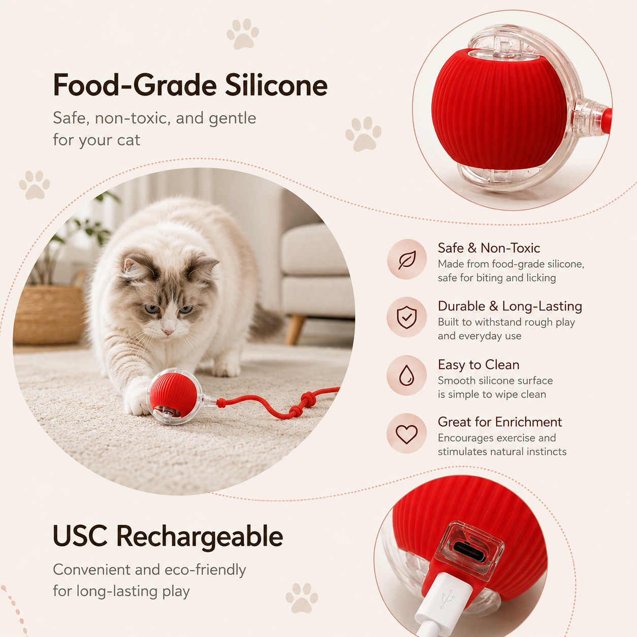 Smart Interactive Cat Ball Toy