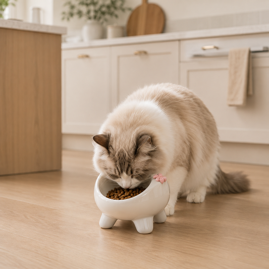 Ceramic Elevated Cat Bowl