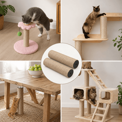 Sisal Replacement Scratching Posts - Coco & Harley - Pet Care > Cat Supplies > Cat Scratchers - V528-TWINE-POST-2PCS-20CM-684101