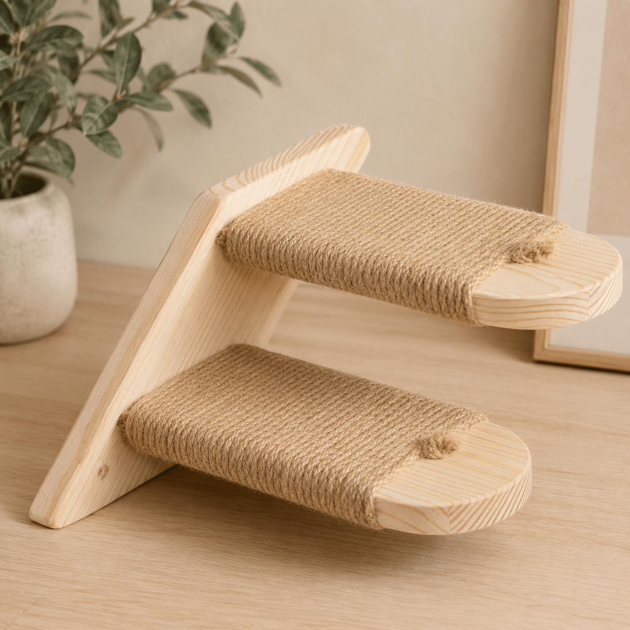 Solid Wood Wall-Mounted Cat Climbing Ladder - Coco & Harley - Pet Care > Cat Supplies > Cat Furniture - V888-ELOSUNG45579