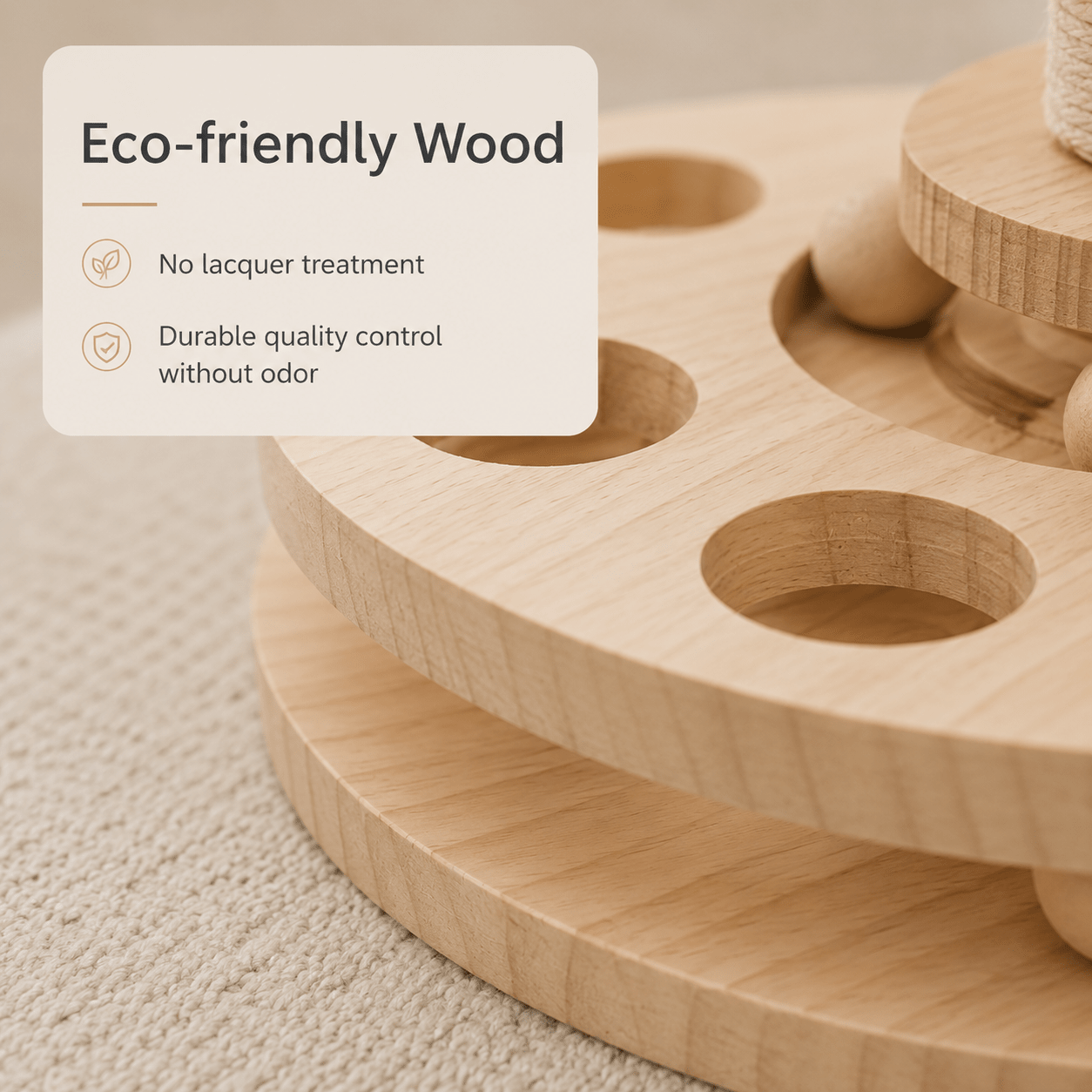 Interactive Cat Scratching Post with Ball Track - Coco & Harley - Pet Care > Toys > Cat Toys - V888-ELOSUNG13625
