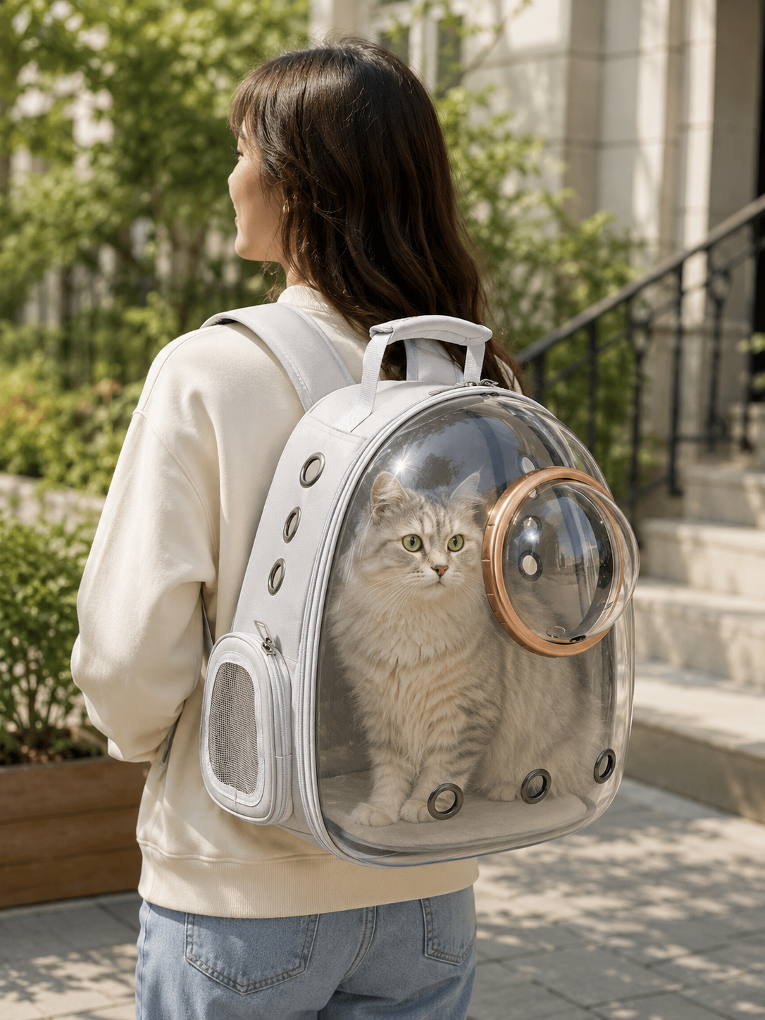 Space Capsule Cat Backpack Small-Medium