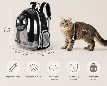 Space Capsule Cat Backpack Small-Medium