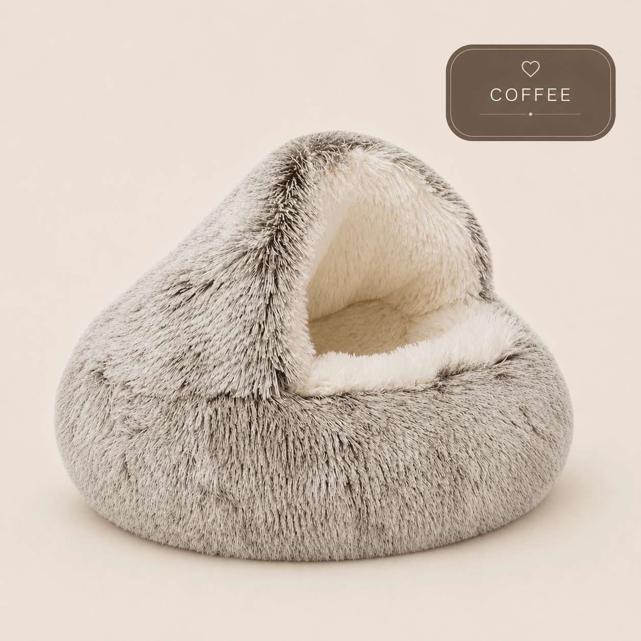 Cozy Plush Hooded Pet Bed - Coco & Harley - Pet Care > Cat Supplies > Cat Carriers & Crates - V888-ELOSUNG11041