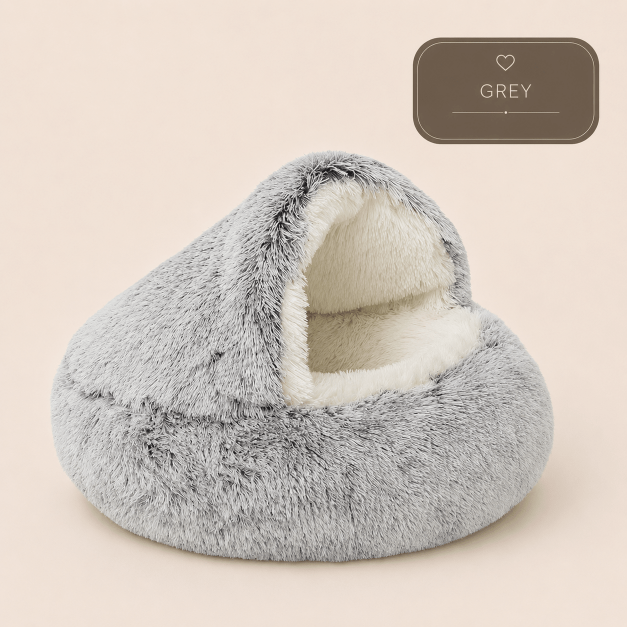 Cozy Plush Hooded Pet Bed - Coco & Harley - Pet Care > Cat Supplies > Cat Carriers & Crates - V888-ELOSUNG11041