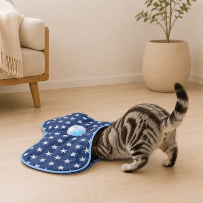 Interactive Cat Play Tunnel & Hunting Cover Dark Blue - Coco & Harley - Pet Care > Toys > Cat Toys - V888-ELOSUNG38017