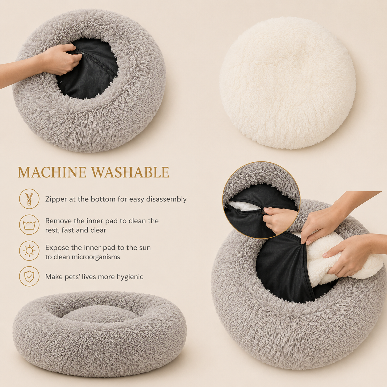 Calming Donut Pet Bed