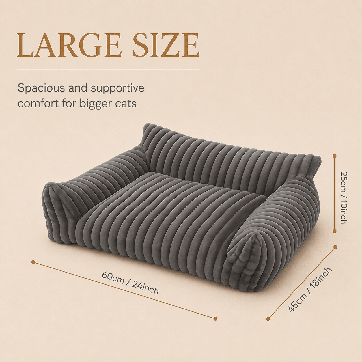 Cozy Cat Sofa - Coco & Harley - Pet Care > Cat Supplies > Cat Furniture - V1102-MSF002