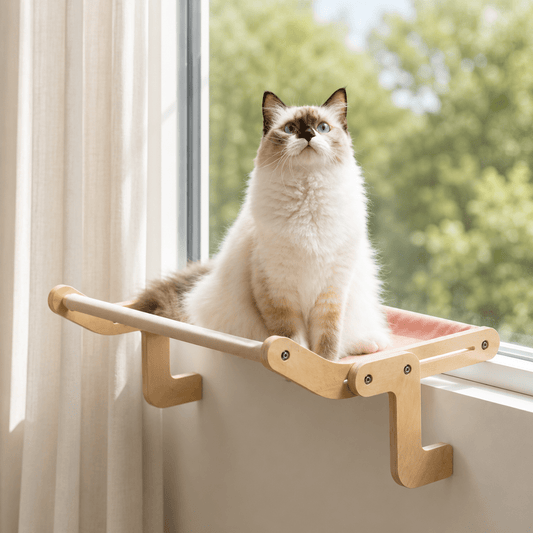 Window Hanging Cat Hammock - Coco & Harley - Pet Care > Cat Supplies > Cat Furniture - V528-CAT-HAMMOCK-PINK-367577