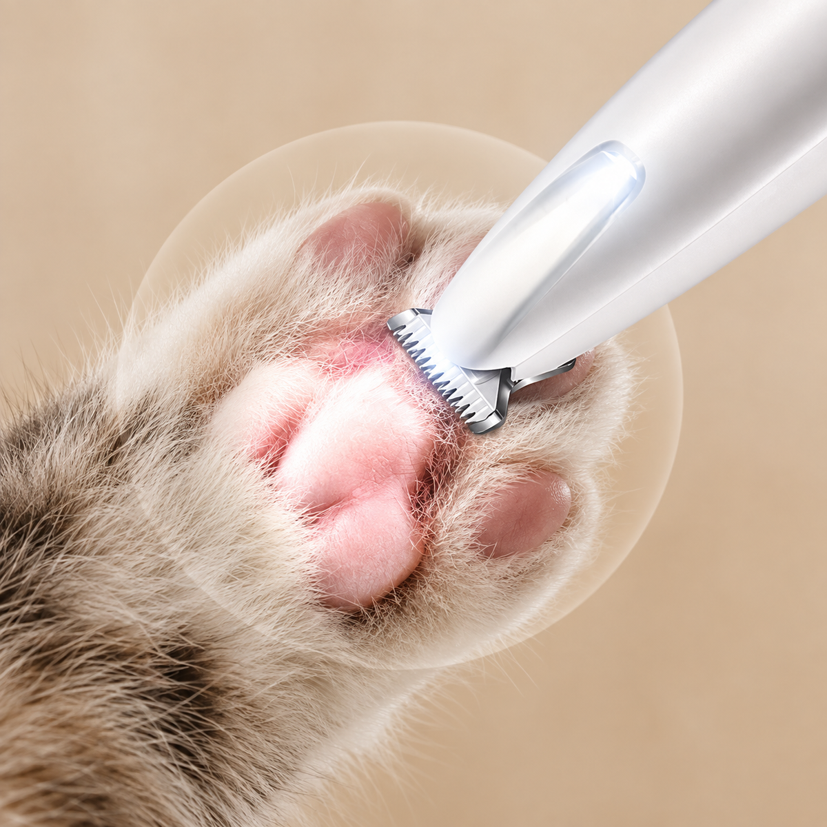 Rechargeable Cat Paw Trimmer with LED Light