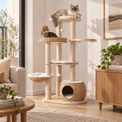 HONEYPOTCAT Cosy Woven Cat Perch 141.5cm - Coco & Harley - Pet Care > Cat Supplies > Cat Furniture - V390-210012PRO