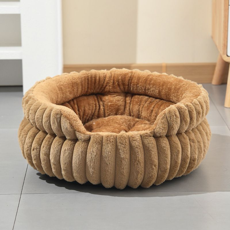 Plush Round Pet Bed for All Seasons