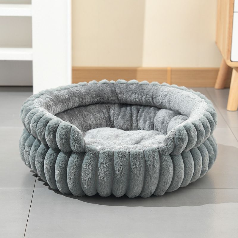 Plush Round Pet Bed for All Seasons