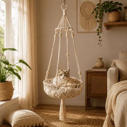 Bohemian Cat Hammock Bed - Coco & Harley - Pet Care > Cat Supplies > Cat Furniture - V888-ELOSUNG26570