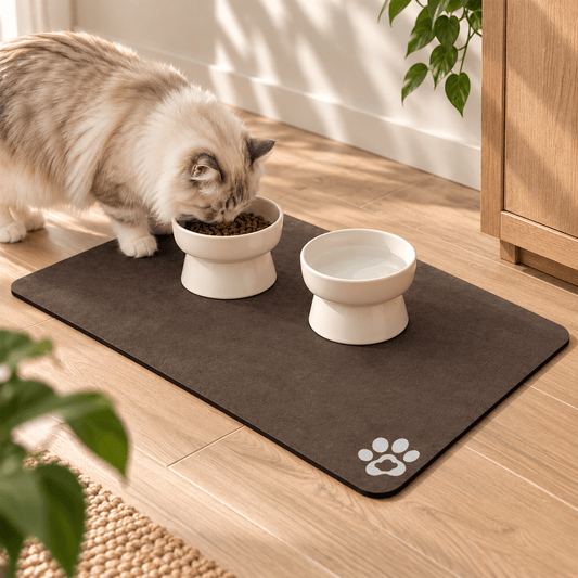 Super Absorbent Cat Food & Water Mat - Coco & Harley - Pet Care > Cat Supplies > Cat Bowls, Feeders & Waterers - V1189-HB001ZSSR00242
