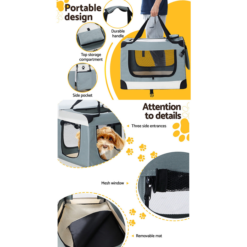 i.Pet Pet Carrier Soft 90x61CM Portable Foldable 2XL