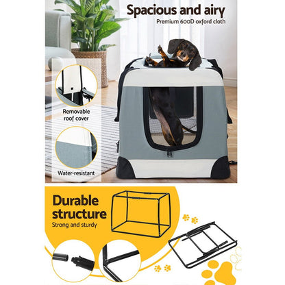 i.Pet Pet Carrier - Coco & Harley - Pet Care > Cat Supplies > Cat Carriers & Crates - PET-CARRIER-L-BL