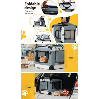 i.Pet Pet Carrier - Coco & Harley - Pet Care > Cat Supplies > Cat Carriers & Crates - PET-CARRIER-L-BL