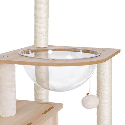 i.Pet Cat Tree Tower Beige 142cm - Coco & Harley - Pet Care > Cat Supplies > Cat Furniture - PET-CAT-WOOD142-BE