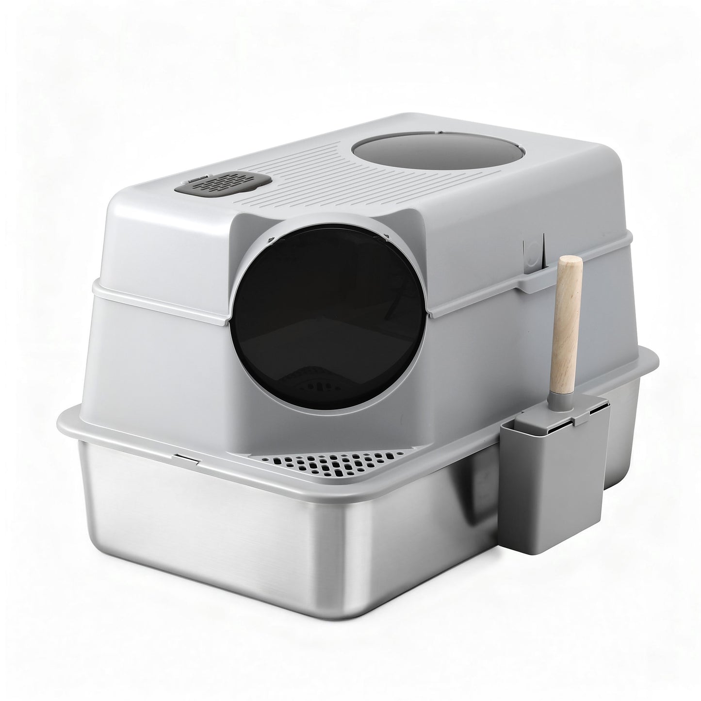 i.Pet Stainless Steel Enclosed Litter Box
