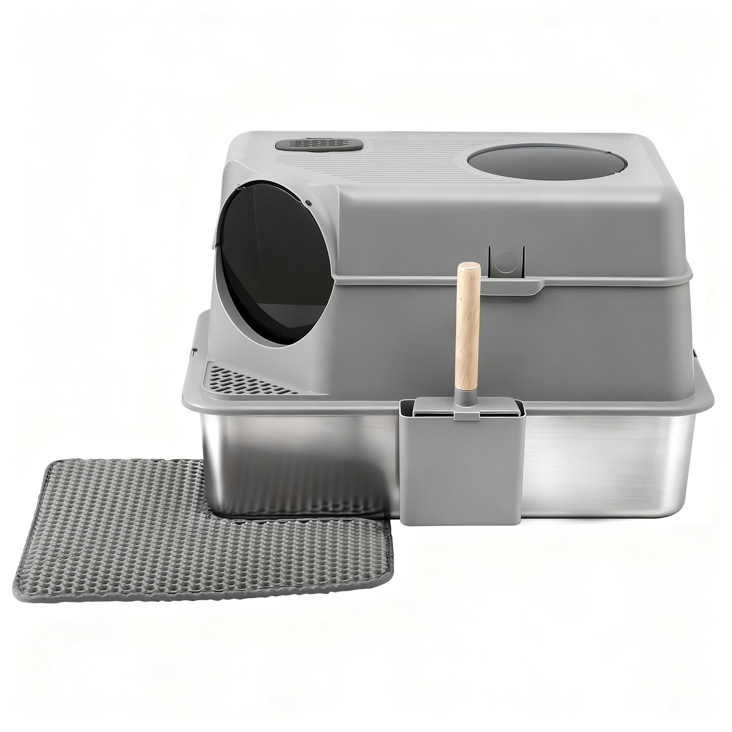 i.Pet Stainless Steel Enclosed Litter Box