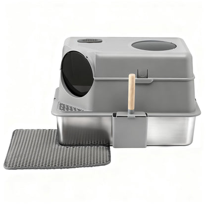 i.Pet Stainless Steel Enclosed Litter Box