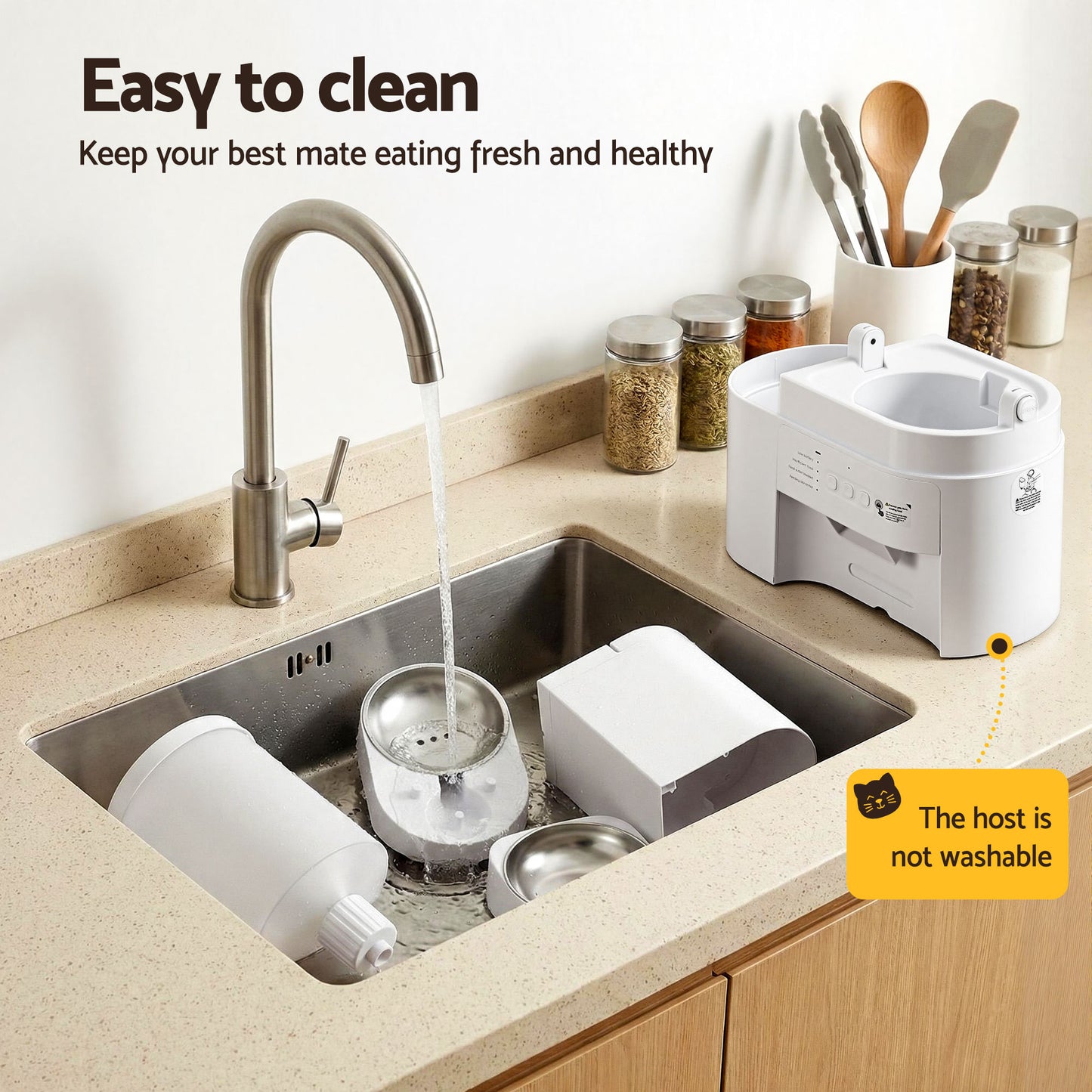 i.Pet Automatic Pet Feeder Water Dispenser 2-in-1 Smart WiFi Dog Cat Food 4L