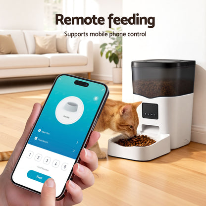 i.Pet Smart Pet Feeder with App Control (3L) - Coco & Harley - Pet Care > Dog Supplies > Dog Bowls, Feeders & Waterers - PET-FEEDER-3L-WIFI-WH