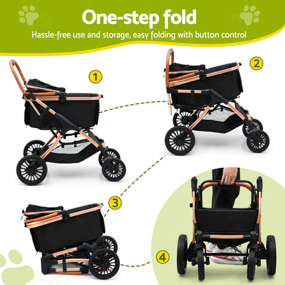 i.Pet Pet Stroller Large 4 Wheels