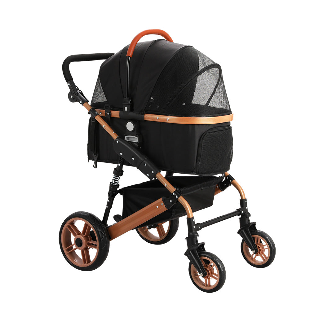 i.Pet Pet Stroller Travel Foldable 4 Wheels