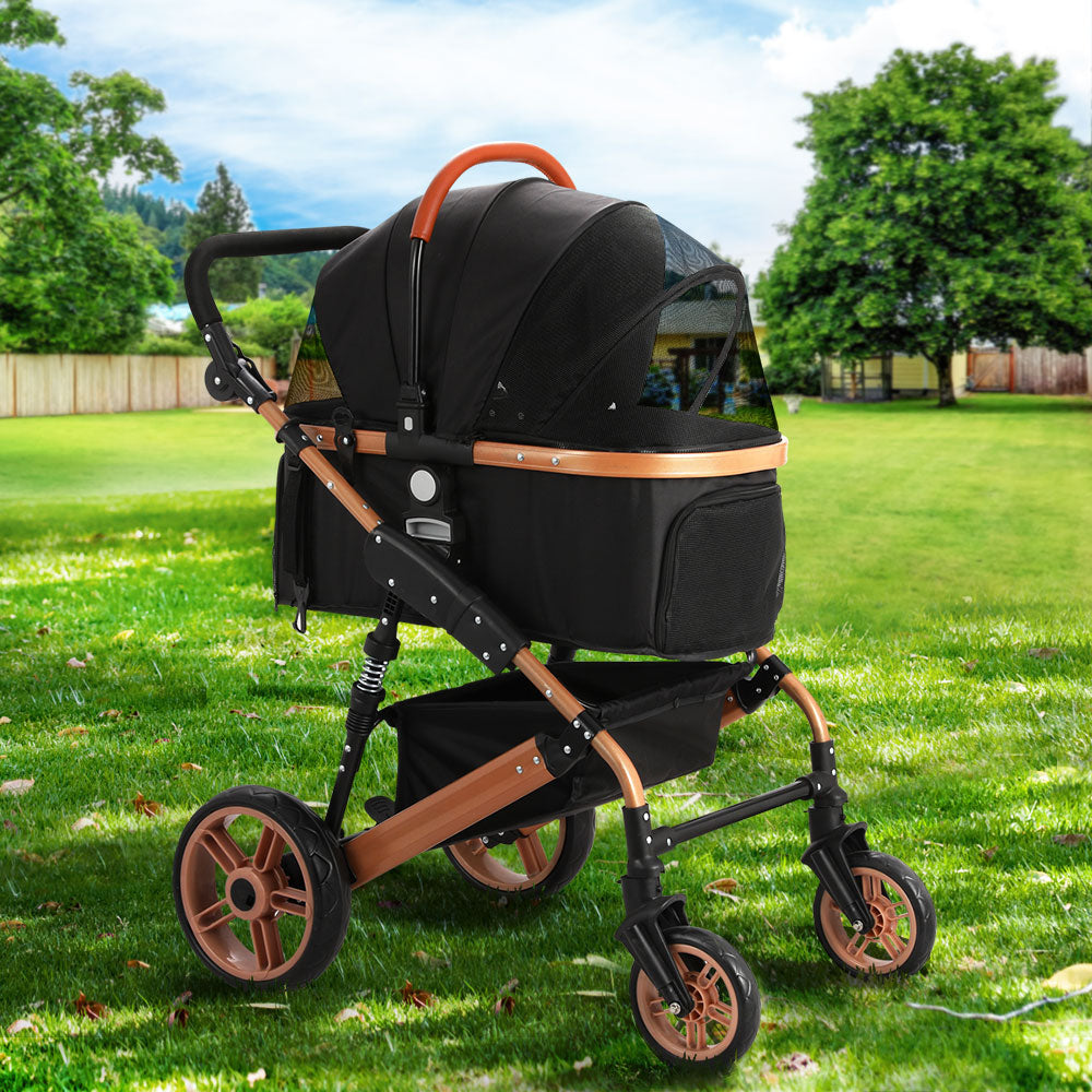 i.Pet Pet Stroller Travel Foldable 4 Wheels