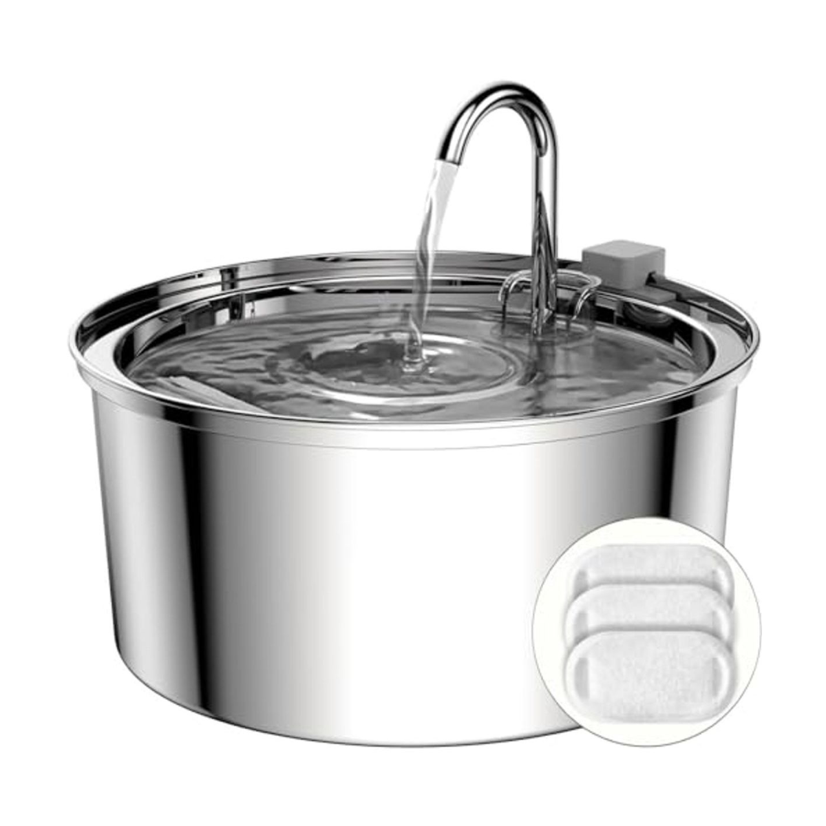 Cat Drinking Fountain - 3.2L Stainless Steel