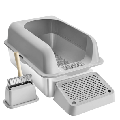 Stainless Steel Cat Litter Box - Coco & Harley - Pet Care > Cat Supplies > Cat Litter - V952-BKFSMSPBXGSLHVLT6V0