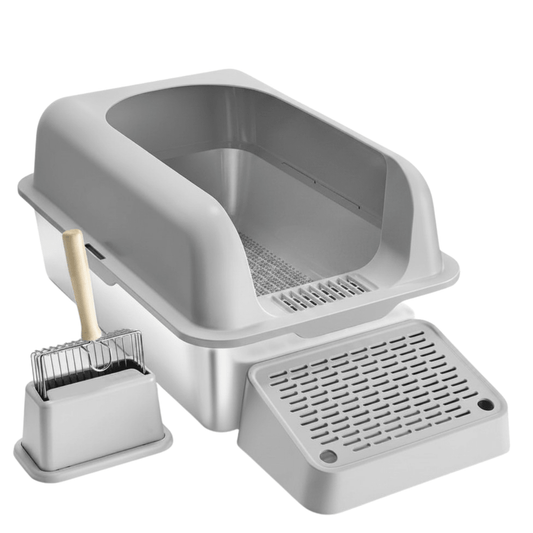 Stainless Steel Cat Litter Box - Coco & Harley - Pet Care > Cat Supplies > Cat Litter - V952-BKFSMSPBXGSLHVLT6V0