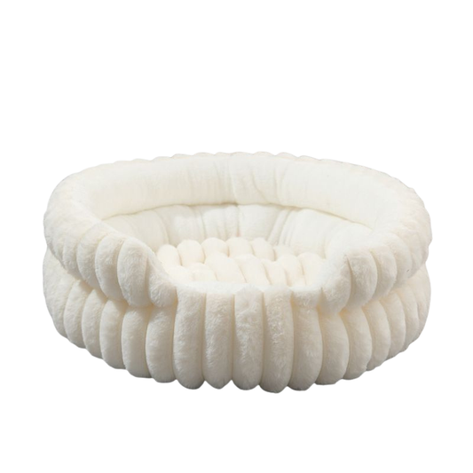 Plush Round Pet Bed for All Seasons
