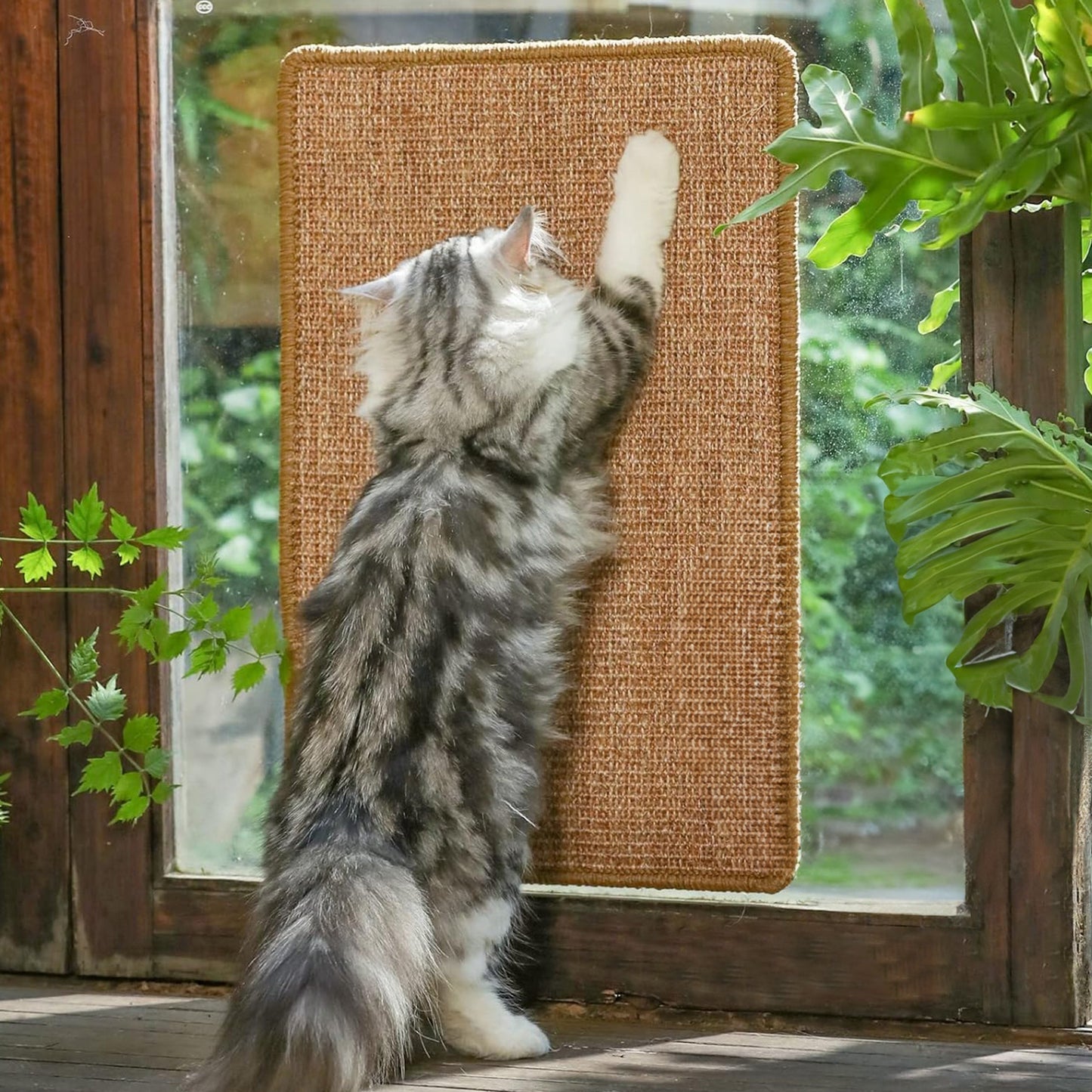 PupLily Natural Sisal Cat Scratch Mat, 40 X 60 CM