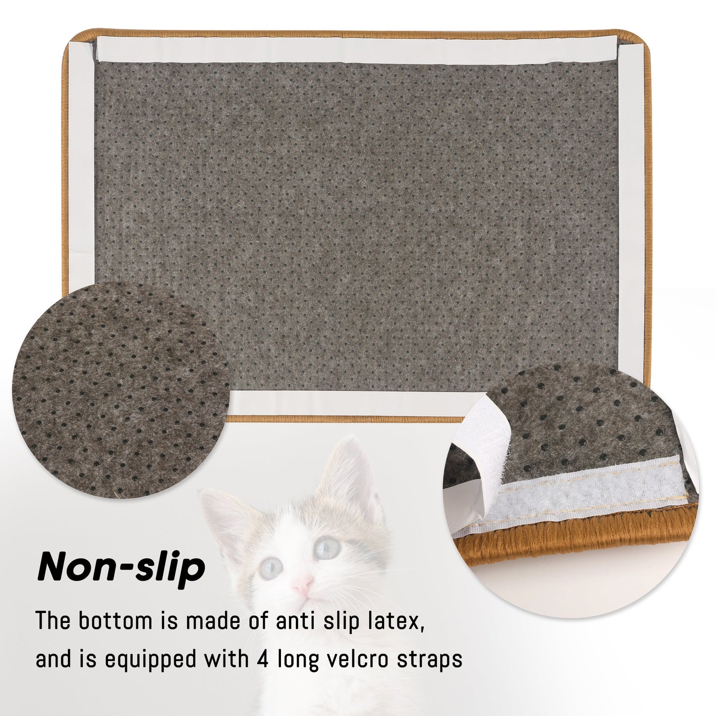 PupLily Natural Sisal Cat Scratch Mat, 40 X 60 CM