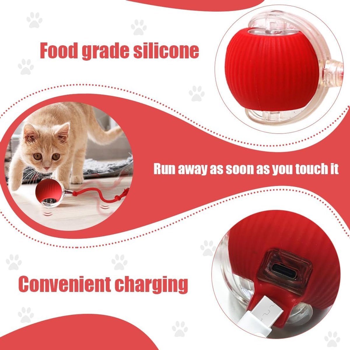 Smart Interactive Cat Ball Toy - Coco & Harley - Pet Care > Toys > Cat Toys - V1188-MS101-02403-1